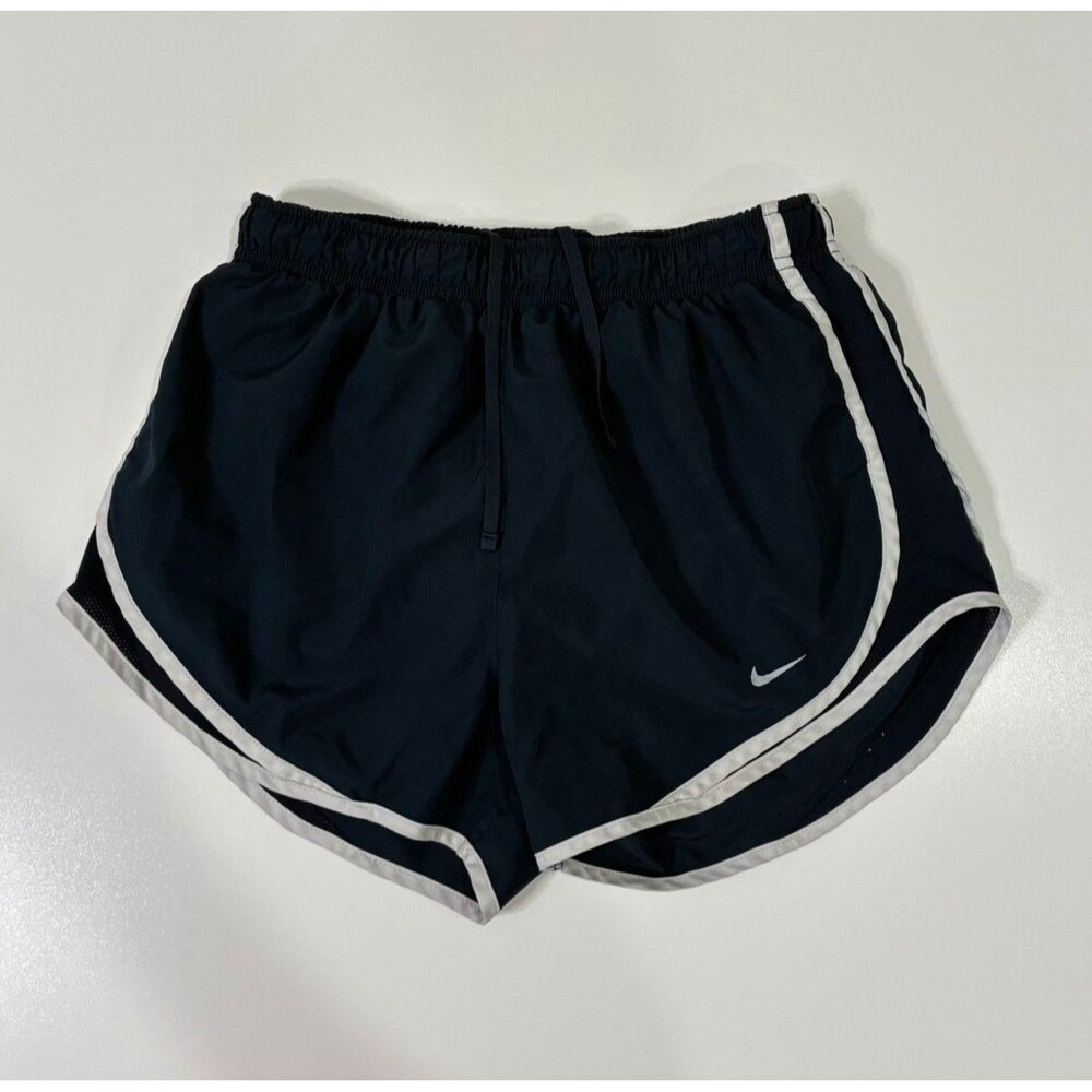 Nike Dri-FIT Running Shorts Navy White Stripe Swoosh Logo